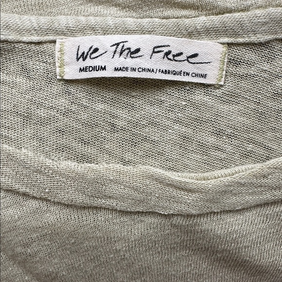 We The Free Cotton Linen Blend Tuxedo Top - Picture 4 of 6
